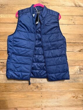 adidas  Navy Quilted Puffer Vest